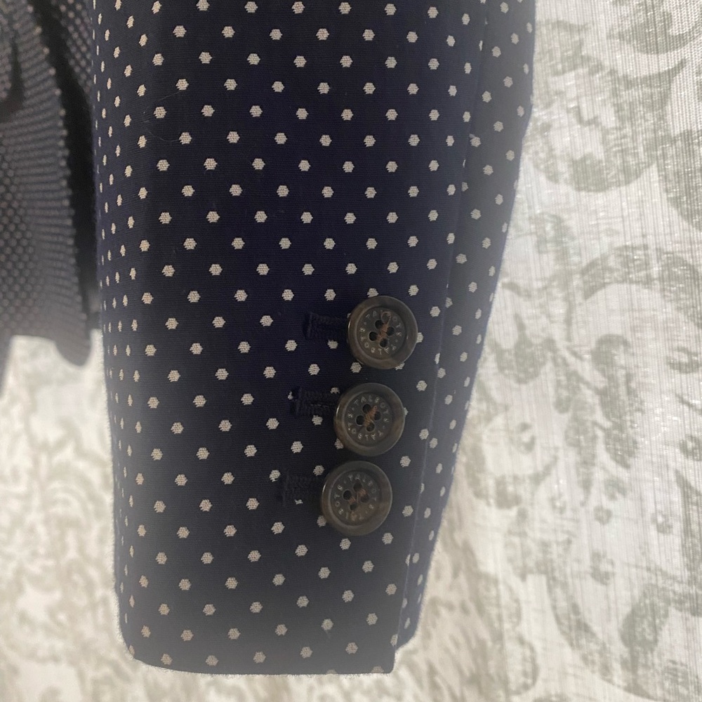 Talbots Classic Two Button Polka Dot Striped Prep… - image 4